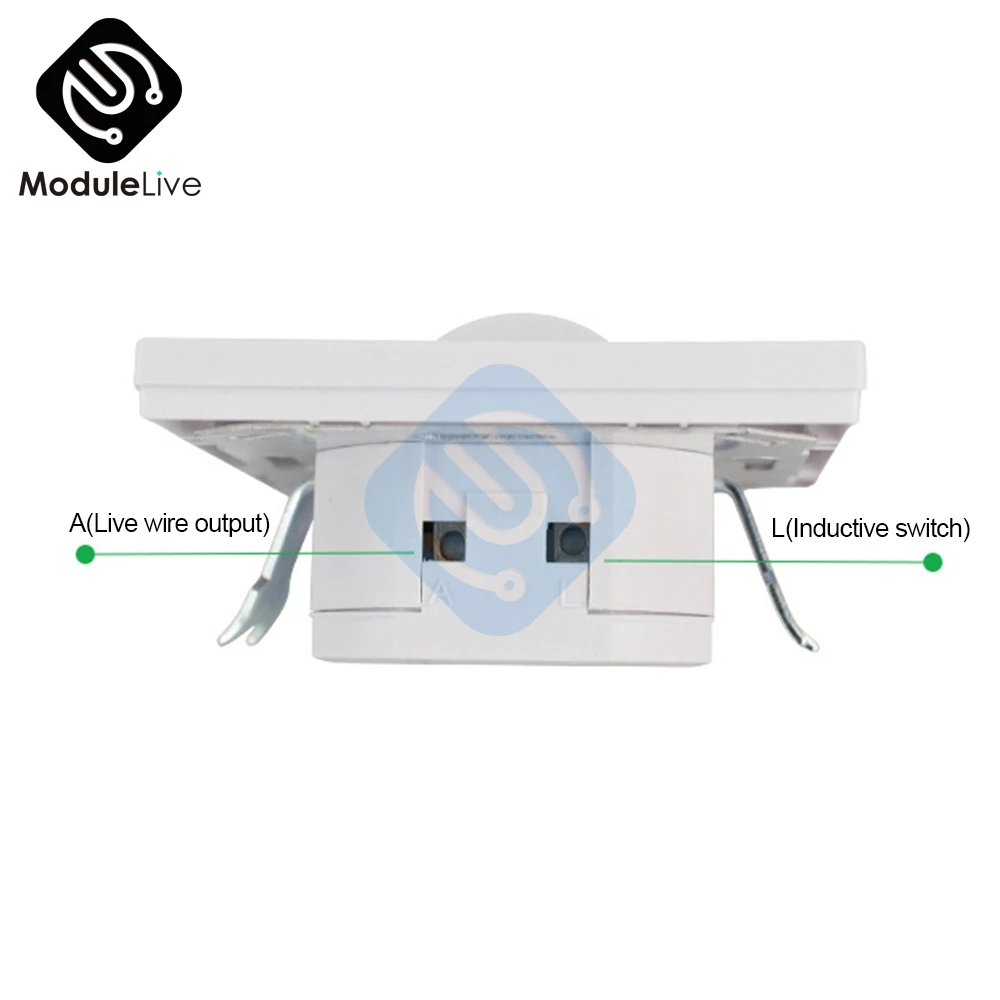 Smart Pir Motion Sensor Switch Ac 110-240V Verzonken Infrarood Auto Controle Op/Off Wall Switch Menselijk lichaam Inductie Detector Test