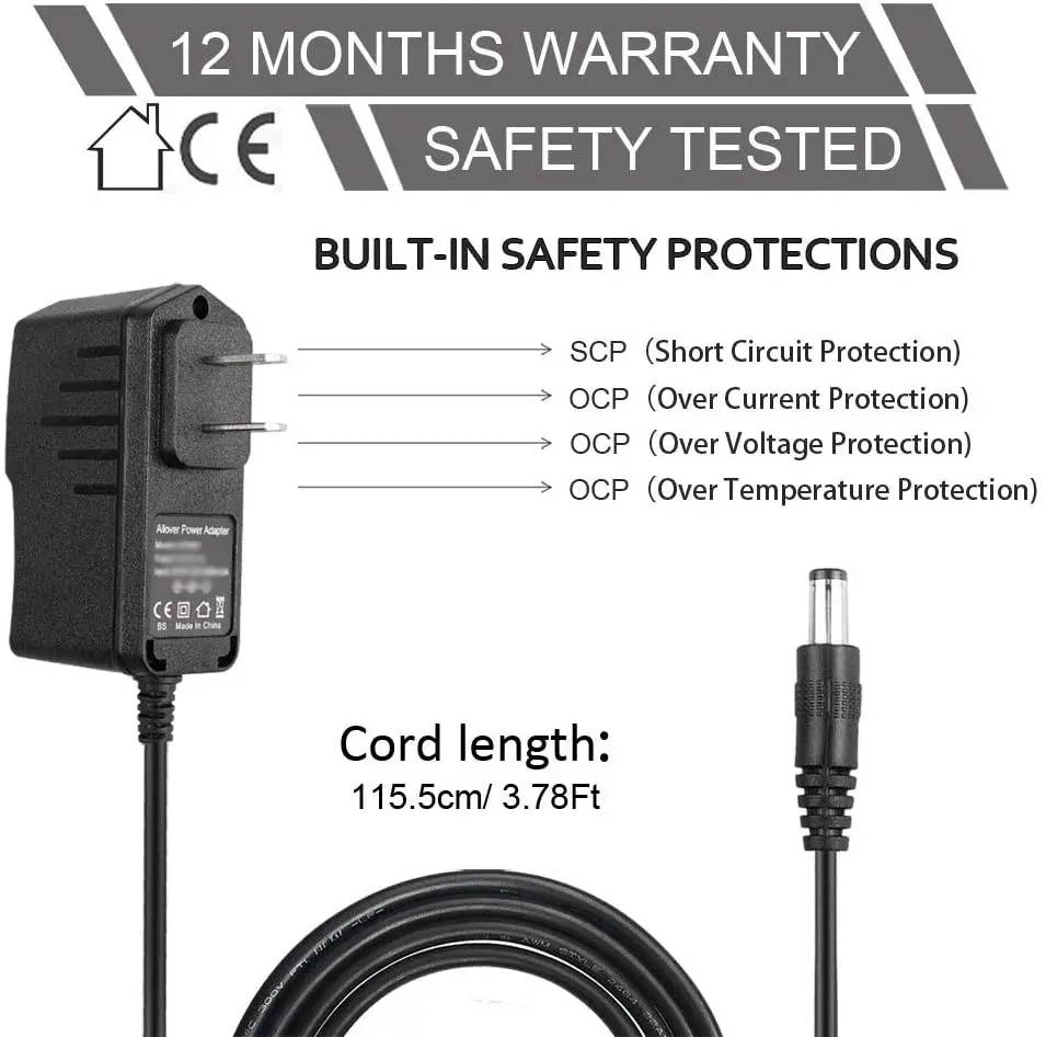 9V AC Adapter Caricatore di Potere del Rifornimento per Brother P-Touch PT-D210 PT-D200 PT-1290 PT-1880 Etichetta Produttori di AD-24 AD-24ES AD-20 AD-30