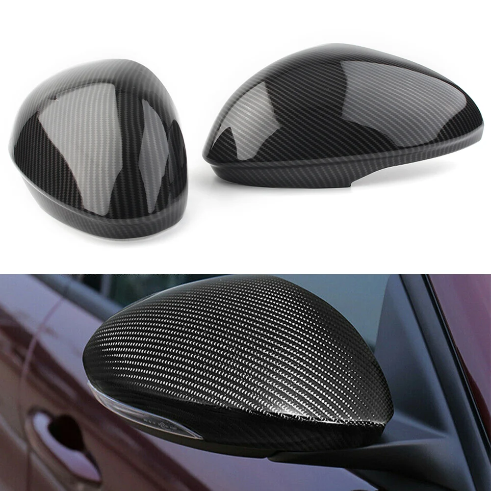 Carbon Fiber Car Side Exterior Rearview Mirror Cover Trim For Alfa Romeo Giulia 2017 2018 2019 2020 2021 2022 2023 2024