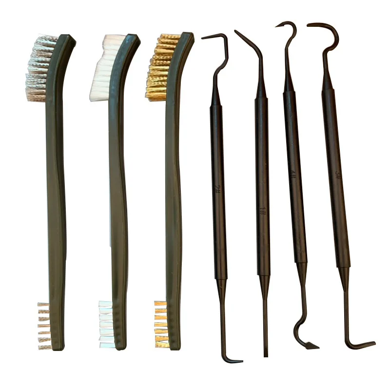 Escova de fio de cobre de aço inoxidável, conjunto de escovas para dentes remove ferrugem, ferramentas de limpeza de aço inoxidável metal metal nylon