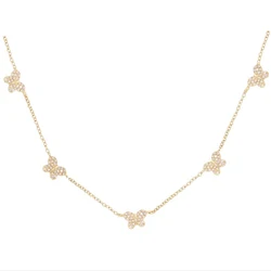 Fashion Choker Necklace Lovely 100% 925 sterling Silver Butterfly Necklace wholesale Women Holiday Romantic Gift Jewelry