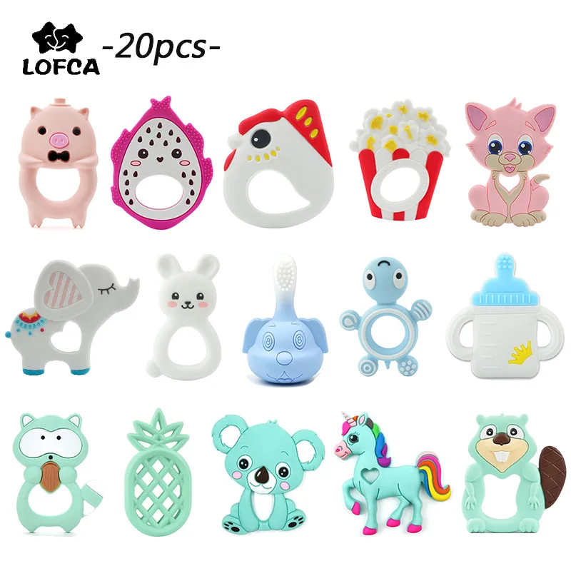 20 pieces/ lot Silicone Elephant Pendant BPA Free Teething Necklace Chewable Silicone Necklace Silicone Train Teether Wholesale