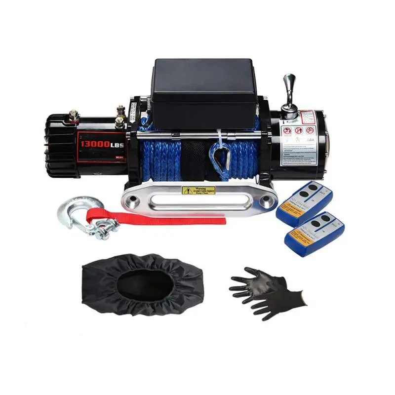 

Winch Car 12V /24V 13000 Lbs Nylon Rope Car Electric Winch