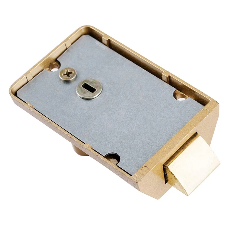 สังกะสีกระบอก Deadbolt Latch Lock สำหรับ Night ประตู Entrance,Gold Finish