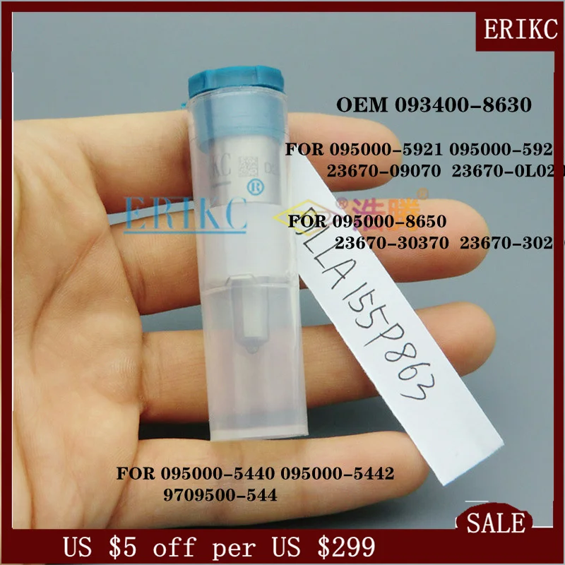 

ERIKC DLLA155P863 Diesel Fuel Injector Nozzle DLLA 155 P 863 OEM 093400-8630 FOR 23670-09070 23670-0L020 095000-5920 095000-865