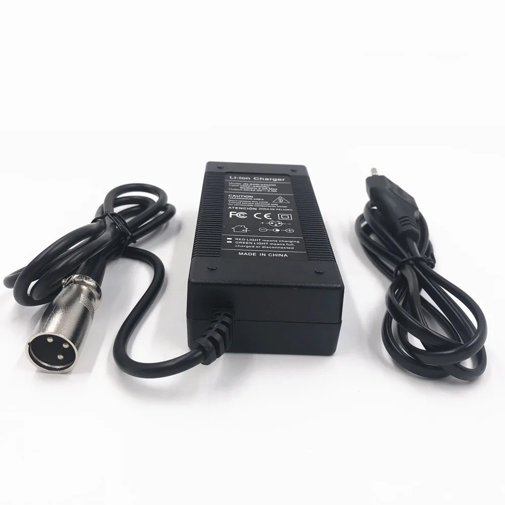 36V Li-ion Charger 42V2A Lithium Battery Charger for 36V moped with XLR Socket/Connector Good Quality