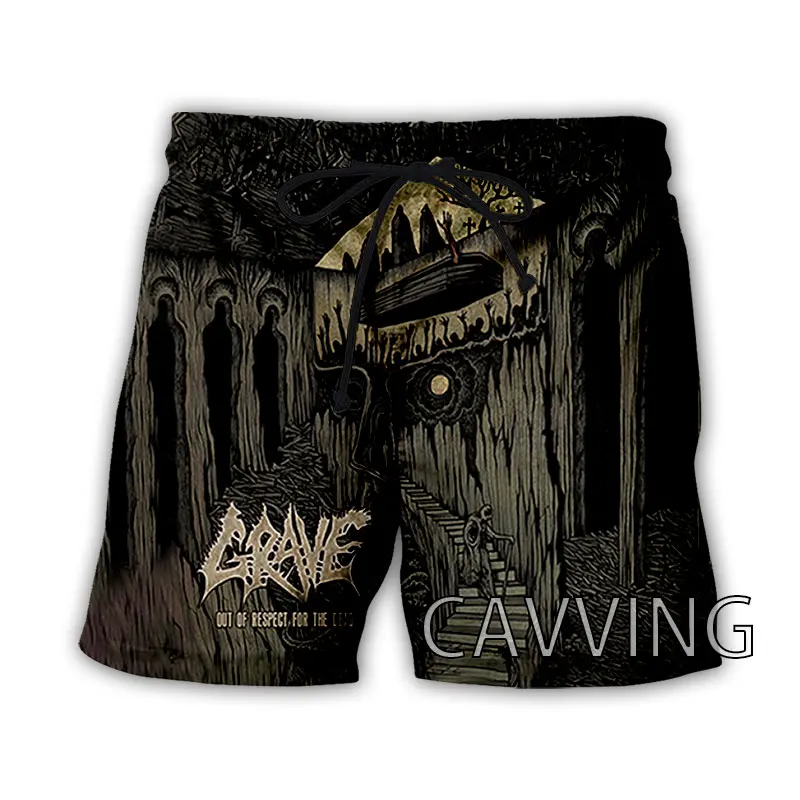 CAVVING 3D Printed  Grave Band  Summer Beach Shorts Streetwear Quick Dry Casual Shorts Sweat Shorts for Women/men