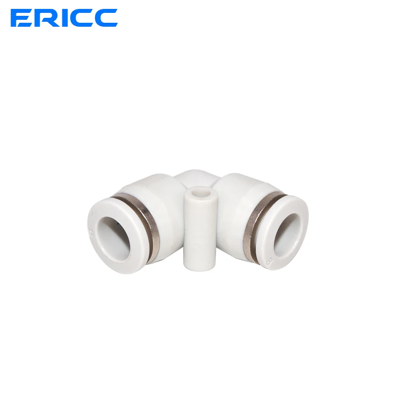 

High Quality PV L type 90 degrees tube Fittings 4mm 6mm 8mm 10m 12mm 14mm hose quick connector insert plastic
