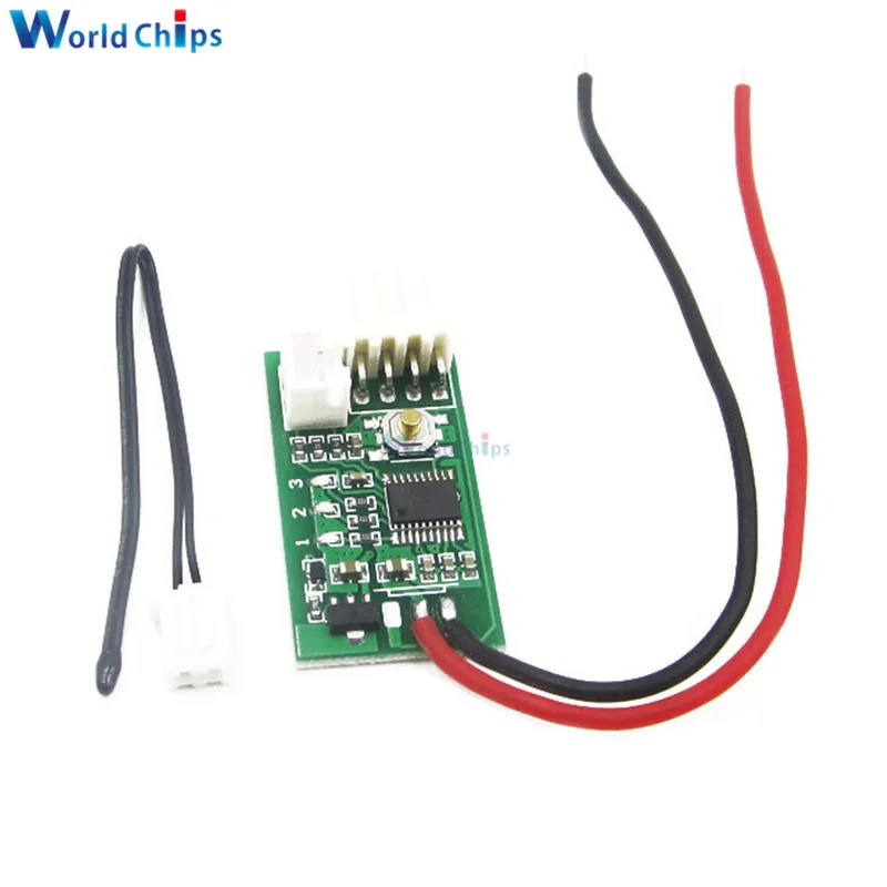 DC 12V PWM Temperature Detector Probe Controller 4-Wire Temperature Fan Speed Controller Governor for PC Fan/Alarm STK IC