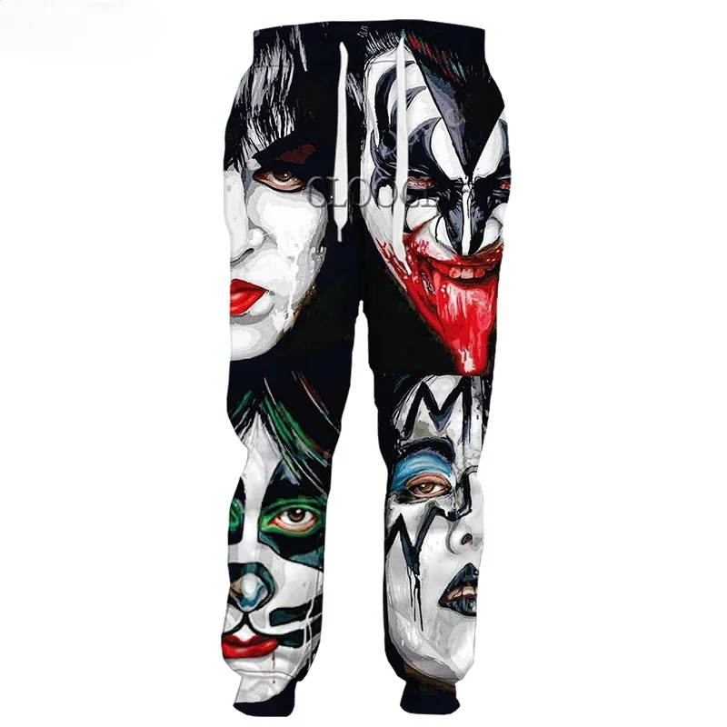 

HX Rock Metal Kiss Band 3D Print Fashion Men Women Sweatpants Casual Harajuku Streetwear Trousers Drop Shipping