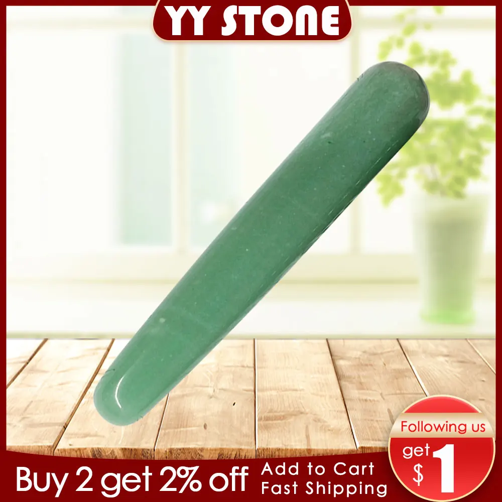 Tontin Natural Aventurine Aventur Jade Guasha Board Gree Stone Scraping  GuaSha Tools V line Face Beauty Kit Healthcare