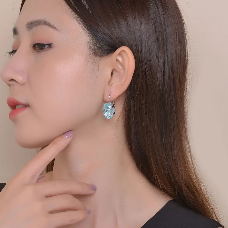 ZHOUYANG Earrings With Stones Female Korean Style AAA+ Cubic Zircon Women Jewelry Accessories Wholesale Gifts For Girls KBE154