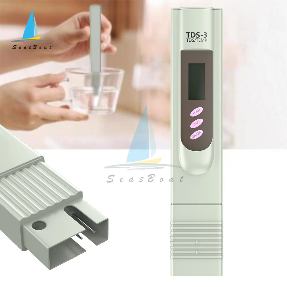 Digital PH EC TDS TEMP Meter Tester Temperature Pen Water Purity PPM Filter Hydroponic for Aquarium Pool Water Monitor