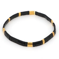 Go2boho Tila Beads Bracelet Men Miyuki Armband Black Classic Beaded Bracelets Women  Jewelry Pulseira Mujer Femme Gift for Men's