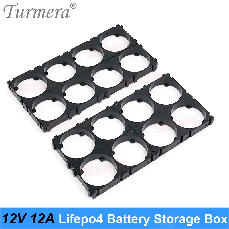 Turmera 12V 12Ah pojemnik na baterie 4S 12.8V 20A BMS 2X4 uchwyt nikiel dla 8 sztuk 32700 Lifepo4 system ups skorzystaj z