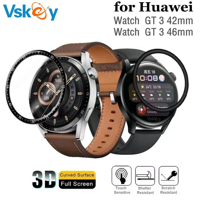 100PCS 3D Soft Screen Protector for Huawei Watch GT3 42mm & GT3 46mm GT Runner Smart Watch Full Cover Protective Film