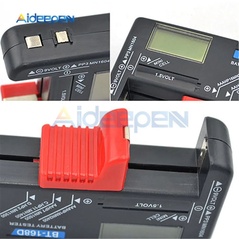 BT-168D Digital Battery Capacity Tester Checkered Charge Indicador de Bateria Electronic Test Equipment Internal Battery Tester