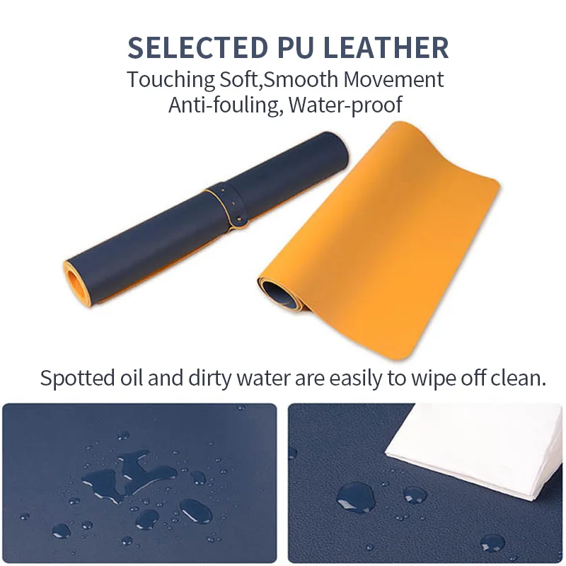 Gamer Mouse Pad 2-Color Double-Sided Computer Gamer Keyboard Mouse Mat Waterproof Student  PC Desk Pad 120*60XXL  Mouse Mats