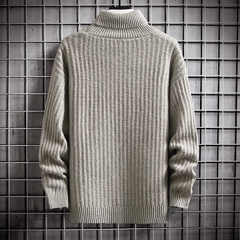 New Winter Top Quality Turtleneck Men Sweater Thick Warm Pullover Men Casual Mens Sweaters High Neck Knit Male Christmas Jumpers