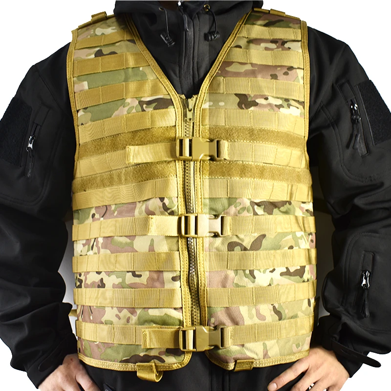 Tactical MOLLE Vest With Breathable Mesh Adjustable Outdoor Molle Modular Utility Vest For CS Wargame Hunting Accessories