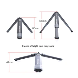 Vlogger DT-05 Screw Telescopic Mini Tripod Stand Bracket Aluminum Universal 1/4