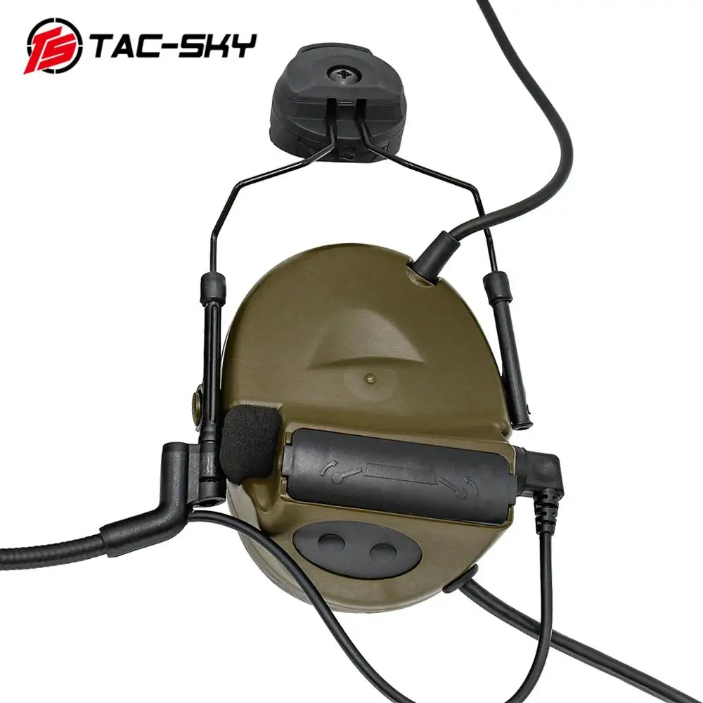 Imagem -04 - Comtac ii Tac-sky Comtac Comtac ii Suporte de Capacete Arc Ops-core Faixa Protetores de Ouvido de Silicone Captador de Ruído Fone de Ouvido Tático Militarfg