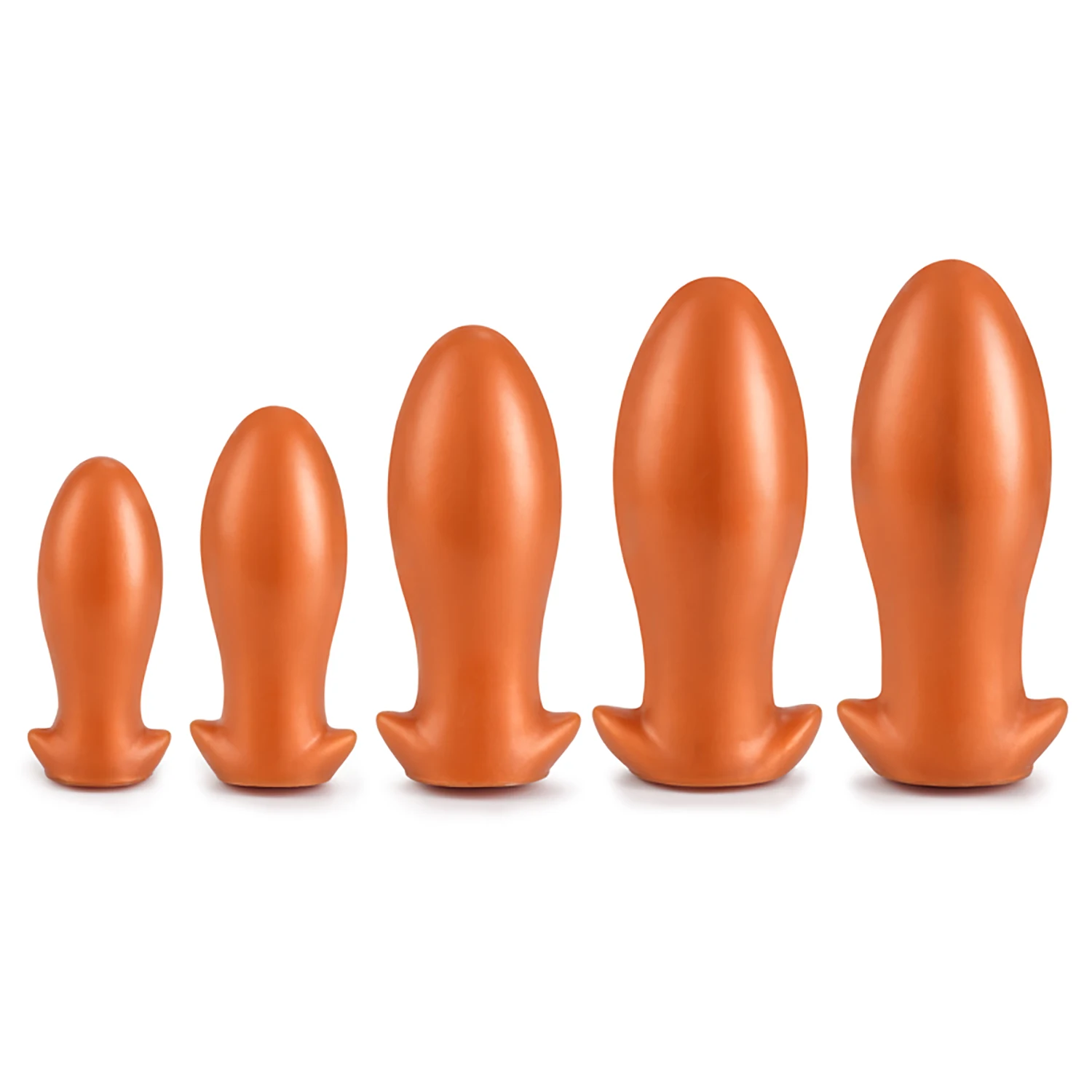 Soft Liquid Silicone Oversize Egg Shape Anal Plug Dildos Big Anal Dilator Butt Plug Stimulate Anus Sex Toys for Women and Men