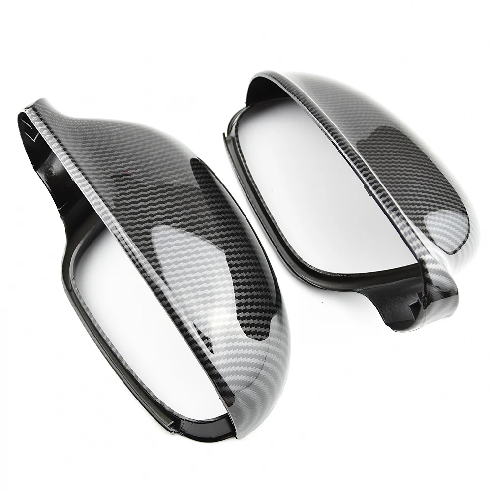 

2Pcs Carbon Fiber Rearview Mirror Cover Replacement for Golf 5 MK5 2008-2011