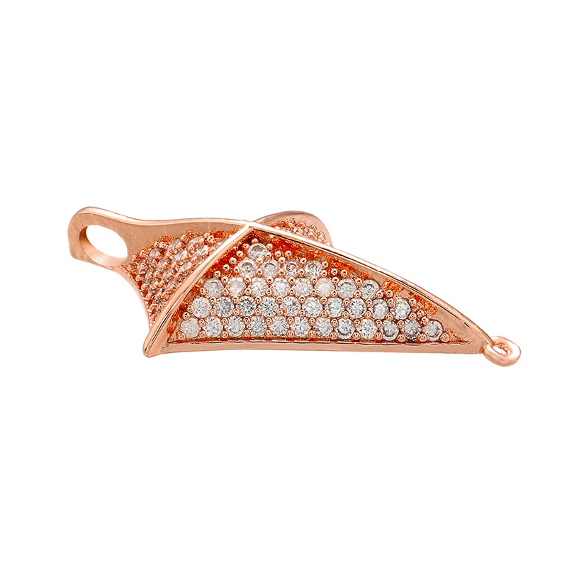 ZHUKOU 19x31mm Brass Crystal Irregular Connector for Women Bracelet Necklace Jewelry Accessories making findings model:VS432