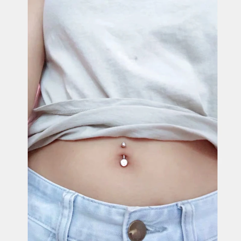 925 prata esterlina umbigo & sino botão anéis sexy piercing jóias do corpo cúbico zircônia plugues túneis septo pircing topo moda