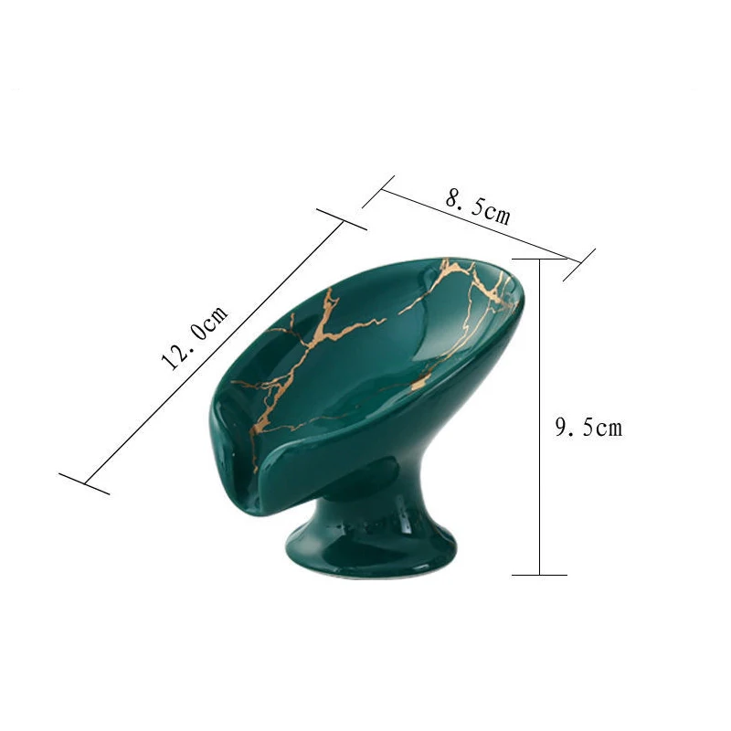 NEW 1PC Ceramic Leaf Shape Soap Box Water Guide Hole Dish Storage Plate Tray Shower Soap Holder Bathroom Supplies