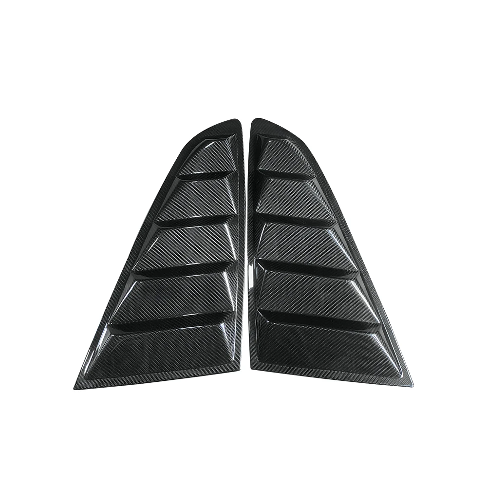 Carbon Fiber Quarter Louver Cover Vents Rear Side Window Vent Cover For Ford Mustang 2015up