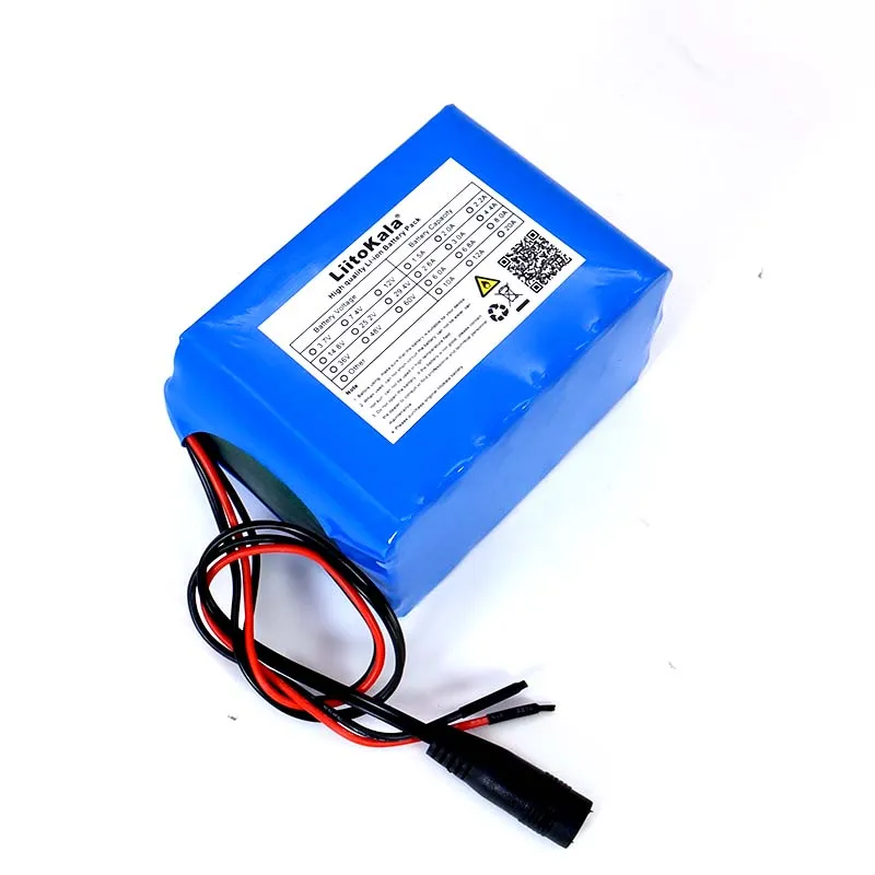 Imagem -03 - Liitokala-bateria de Lítio Recarregável para Monitor Luzes de Emergência Proteção 12v 10ah 18650 10000mah 12.6v 3a Carregador