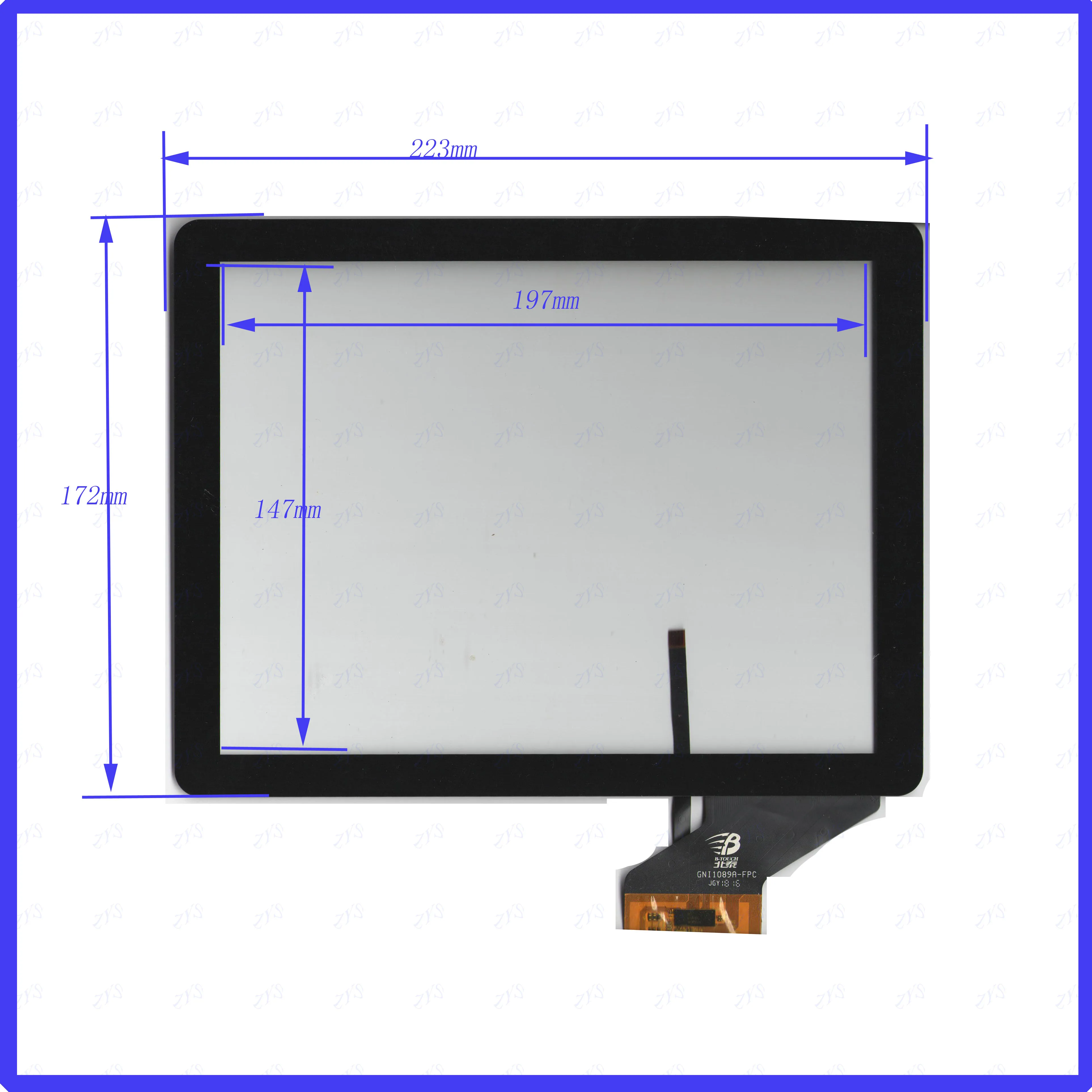 

ZhiYuSun GNI1089A-FPC Capacitive screen For GPS CAR 223mm*172mm Touchsensor glass 223*172MM