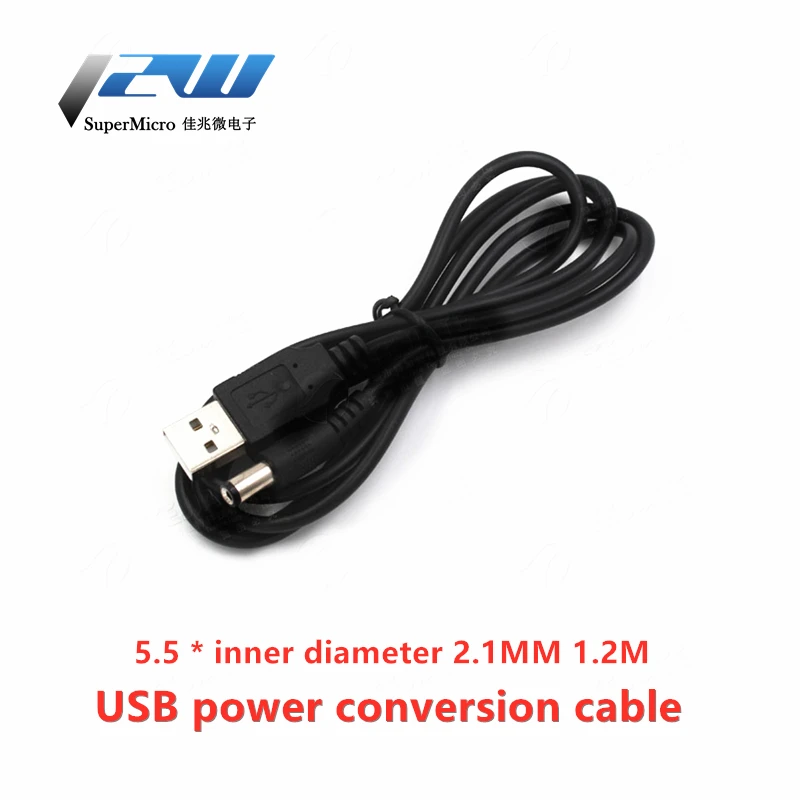 USB 전원 부스트 라인 DC 5V-DC 9V / 12V 스텝 업 모듈 USB 컨버터 어댑터 케이블, 2.1X5.5MM 플러그