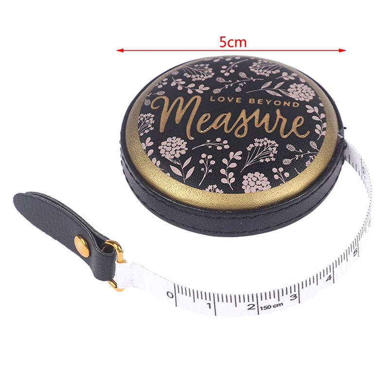 1.5m Portable Retractable Vintage Style Mini Tape Nostalgia Measure Ruler Retro Sewing Centimeter Inch Roll Tape