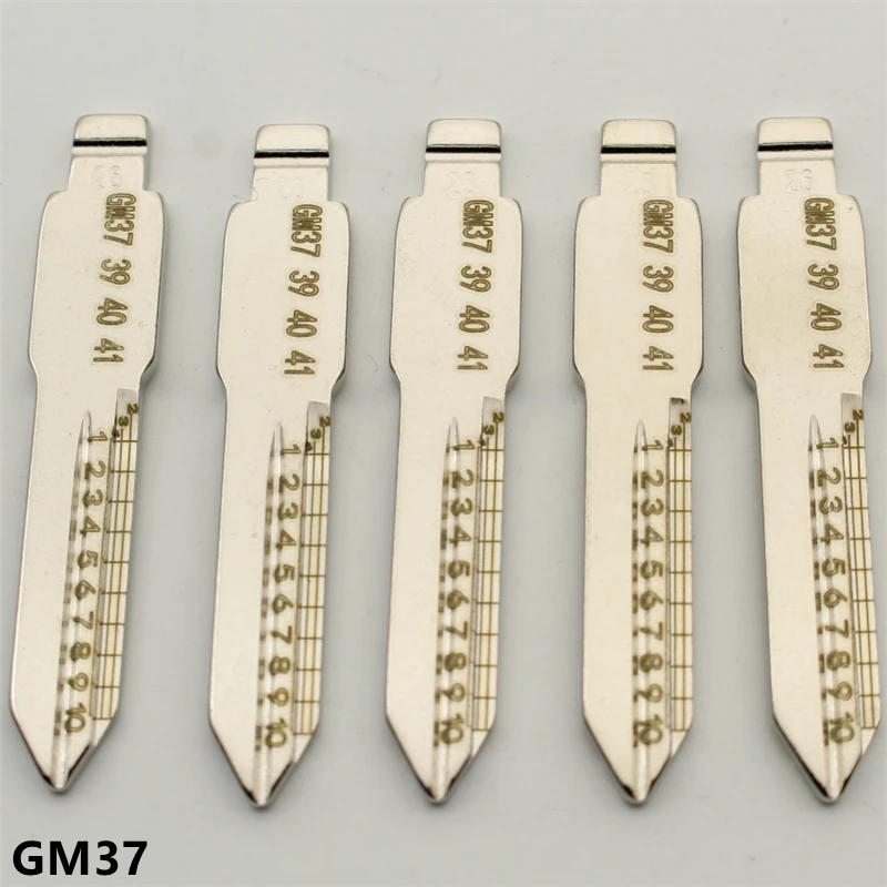 OEM 10Pcs NO.26 GM37 Engraved Line Key Blade Scale Shearing Teeth Uncut Key Blade For Buick