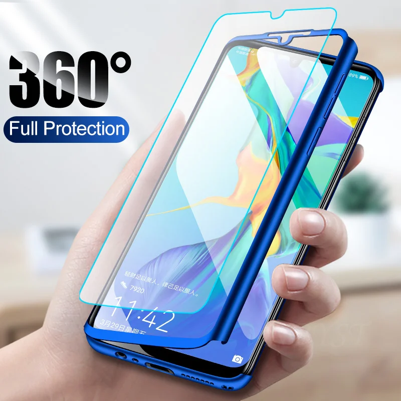 Casing Ponsel Pelindung Penuh 360 Mewah untuk Huawei Y9 Y7 Prime Y6 Pro 2019 Casing untuk Huawei Y7 Y6 2018 Y5 2017 P Smart Plus Z Sampul