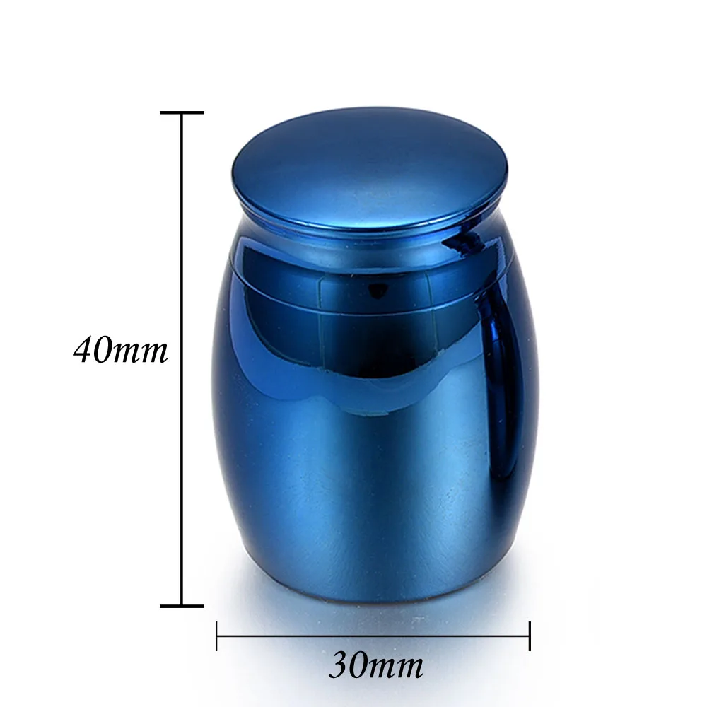 Angel Feather Wings of Liberty Engravable Blue Beautiful Small Pet Caskets Mini Cremation Keepsake Urns for Human Ashes