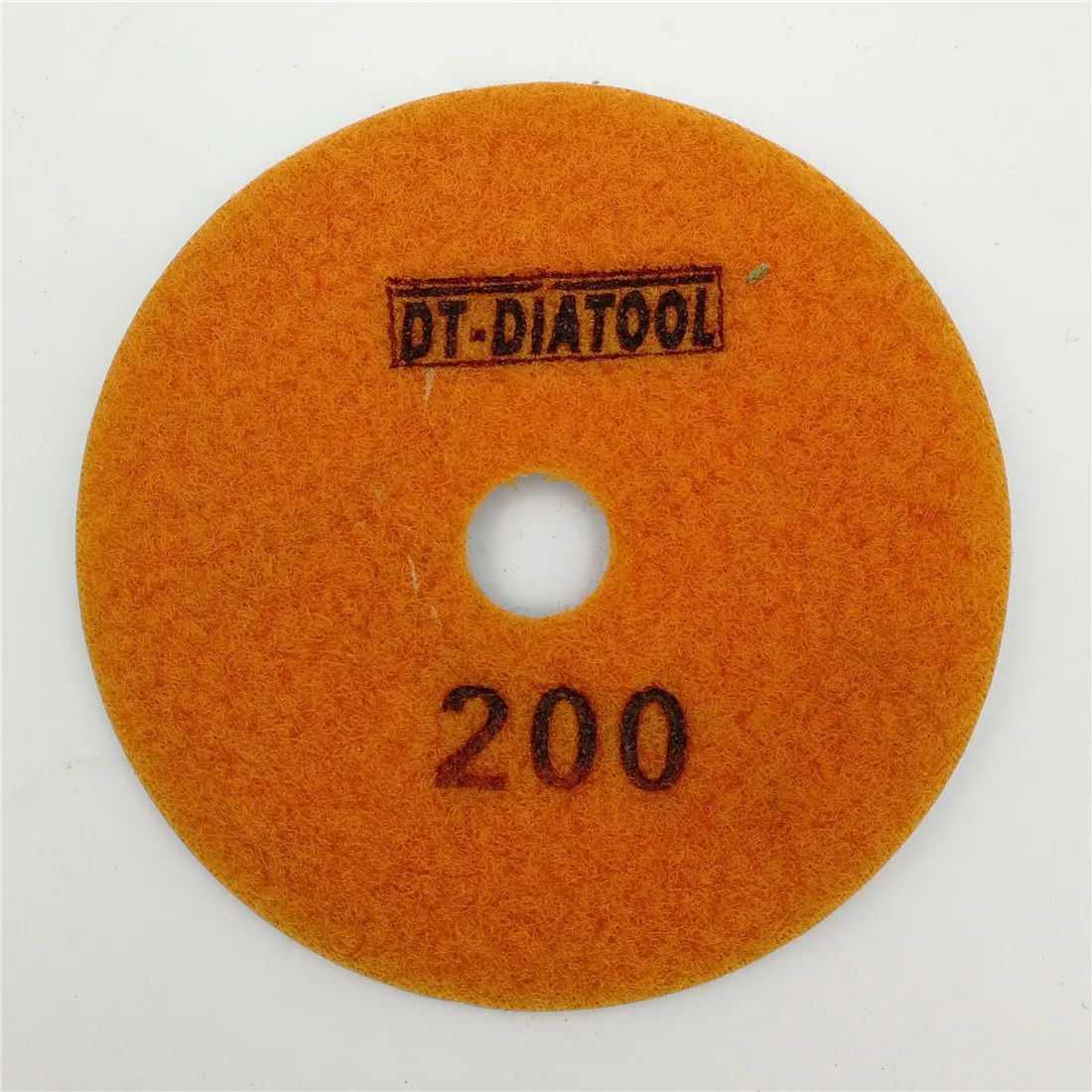 DT-DIATOOL 10pcs Diameter 4"/100mm Diamond Wet Polishing Pads #200 White Resin Bond Natural Stone Granite Marble Sanding Discs