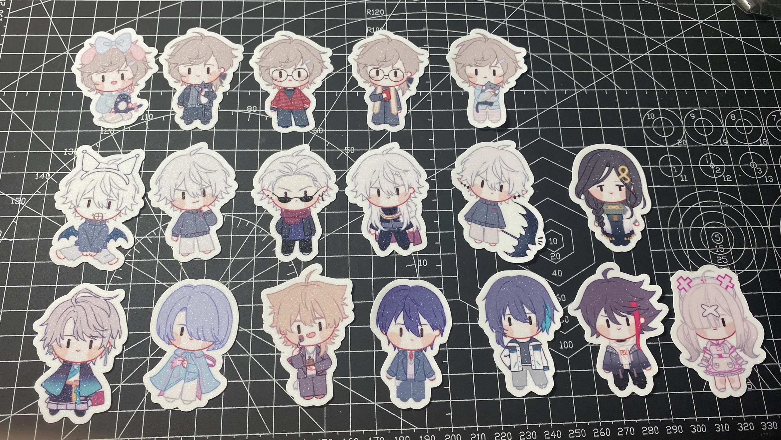 Nijisanji قوس قزح المجتمع Vtuber Youtuber الرسوم المتحركة مقاوم للماء فلاش غرفة الهاتف ملصق Kanae Kenmochi Toya Kuzuha المشجعين الهدايا