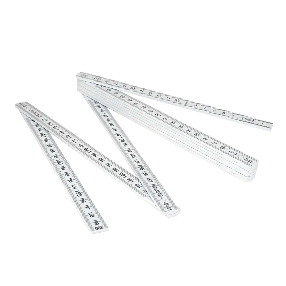 2 meters  Slide Ten-Parts Fold Up Rulers Folding Versatile Inside Reading Carpenter's Ruler Education Meter Lightweight