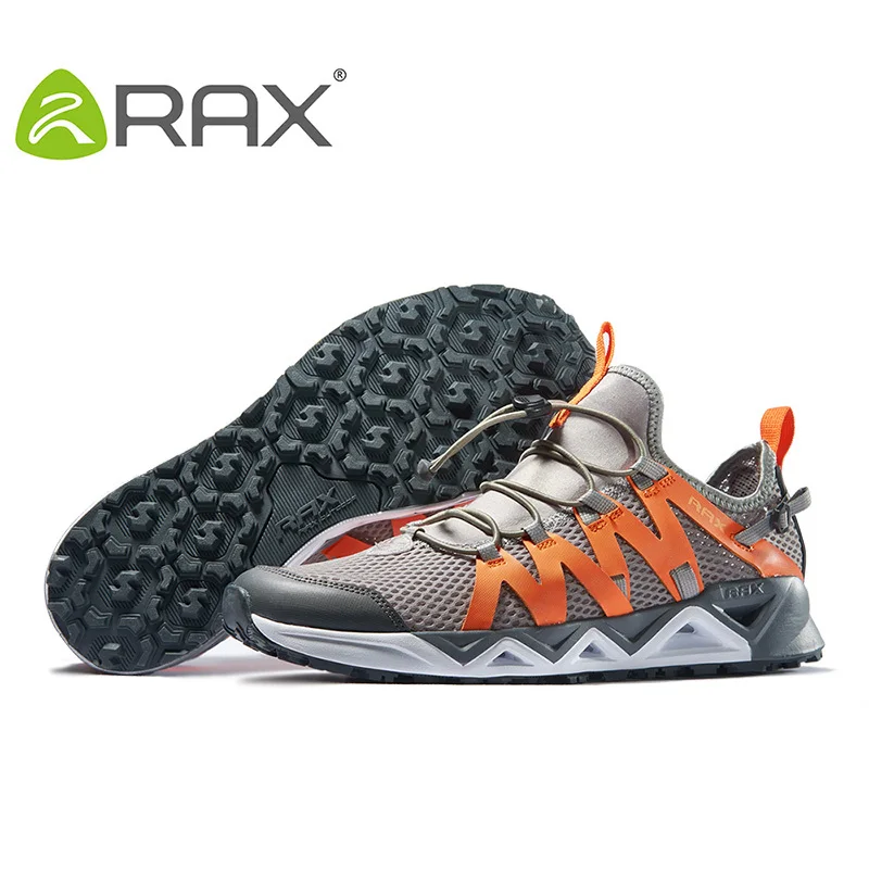 Rax Men\'s Aqua Upstreams Shoes Quick-drying Breathble Fishing Shoes Women Hole PU Insole Anti-slip Water Shoes hiking