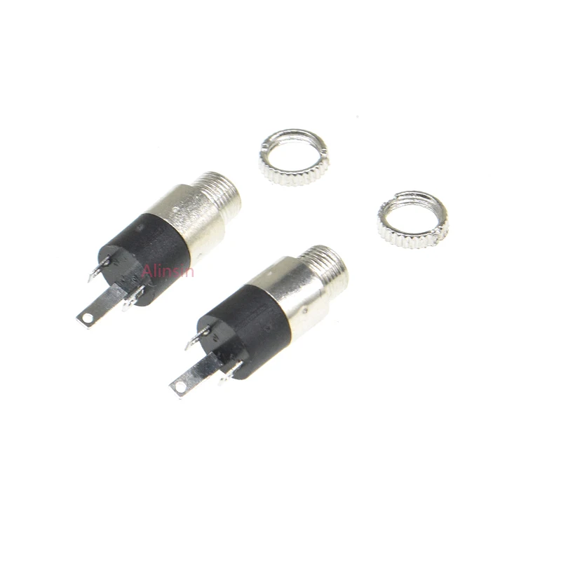 10Pcs PJ392 3.5MM Stereo Female Sockect Jack with Screw 3.5 Audio Headphone Connector PJ-392 Cylindrical Socket