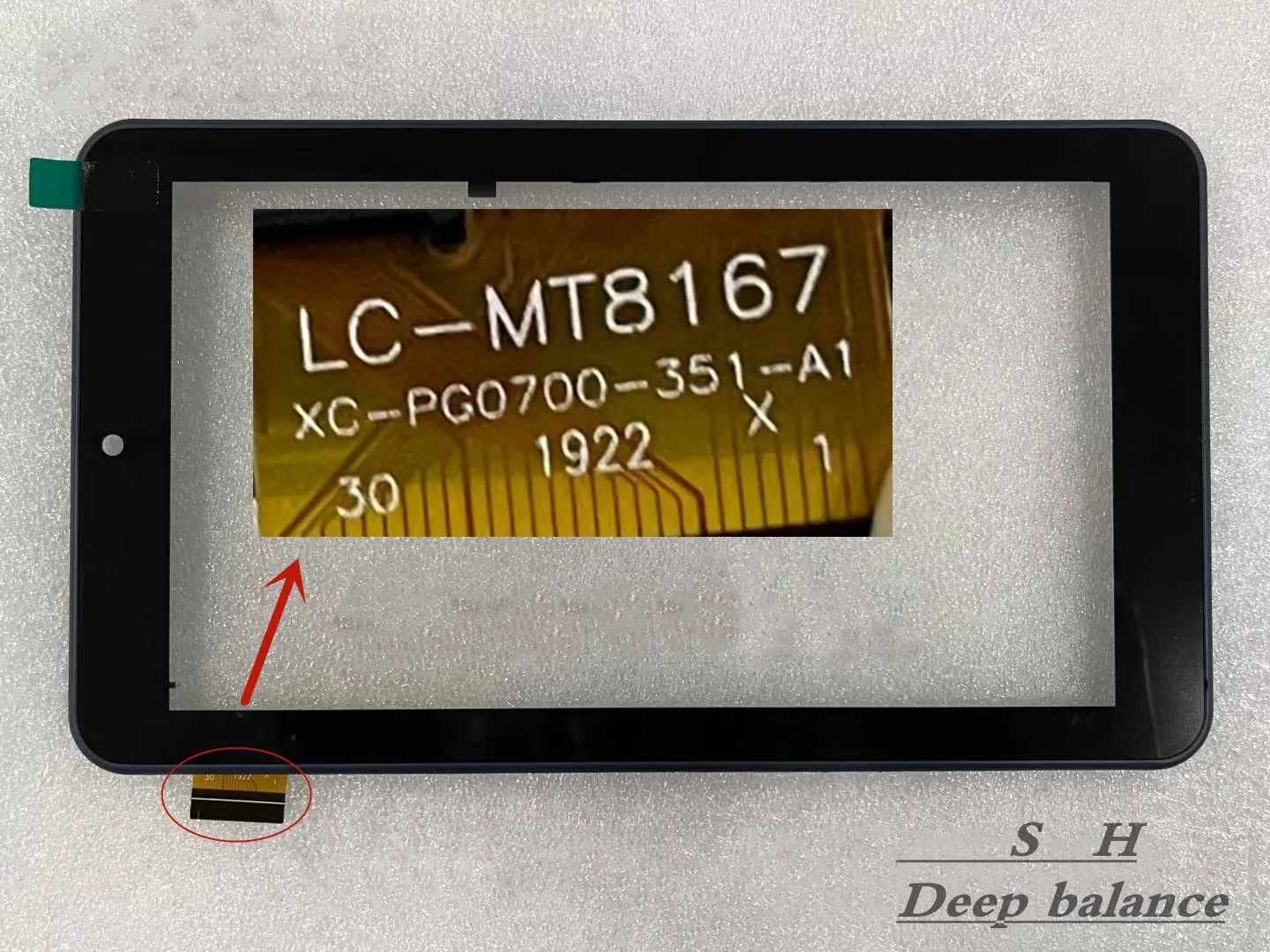 Tela de toque de vidro, digitalizador e sensor de reparação para tablet de 7 polegadas