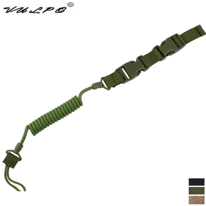 VULPO Tactical Pistol Anti-Grab Safety Rope Airsoft Quick Spring Sling