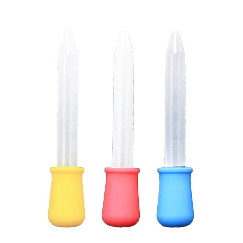 

5ml Silicone Pipette Liquid Food Dropper Plastic Baby Feeding Medicine Spoon Burette Infant Utensils Safe Feeder