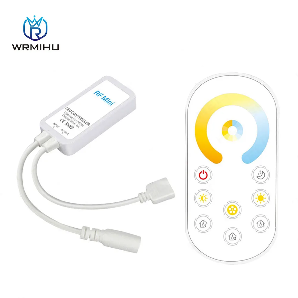 DC5-24V Led Controller Mini Rf Wireless Touch Remote Voor Enkele Kleur/Dual Wit/Rgb/Rgbw/Rgbcct led Strip Controle
