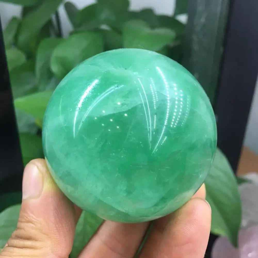 

Beautiful Natural Green Fluorite Crystal Ball Reiki Healing