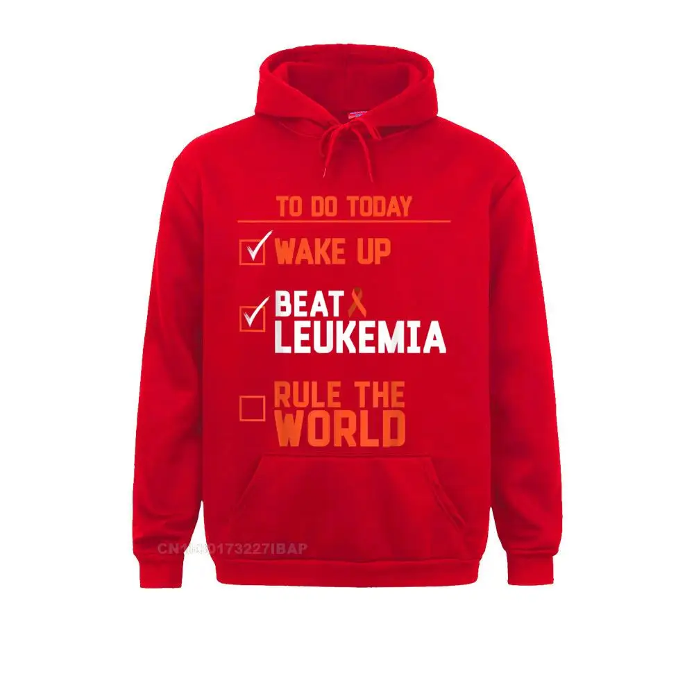 Wake Up Beat Leukemia Rule The World Quote Funny Hoodie Plain Classic Hoodies Sweatshirts For Men 3D Printed Sportswears